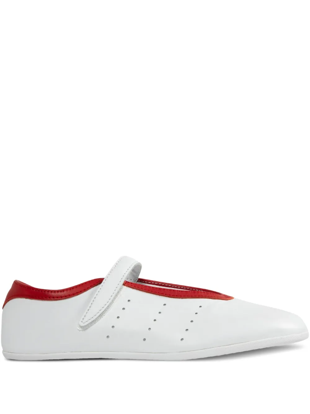 Adidas Stan smith leather strap ballet flats White