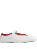 adidas Stan smith leather strap ballet flats - White