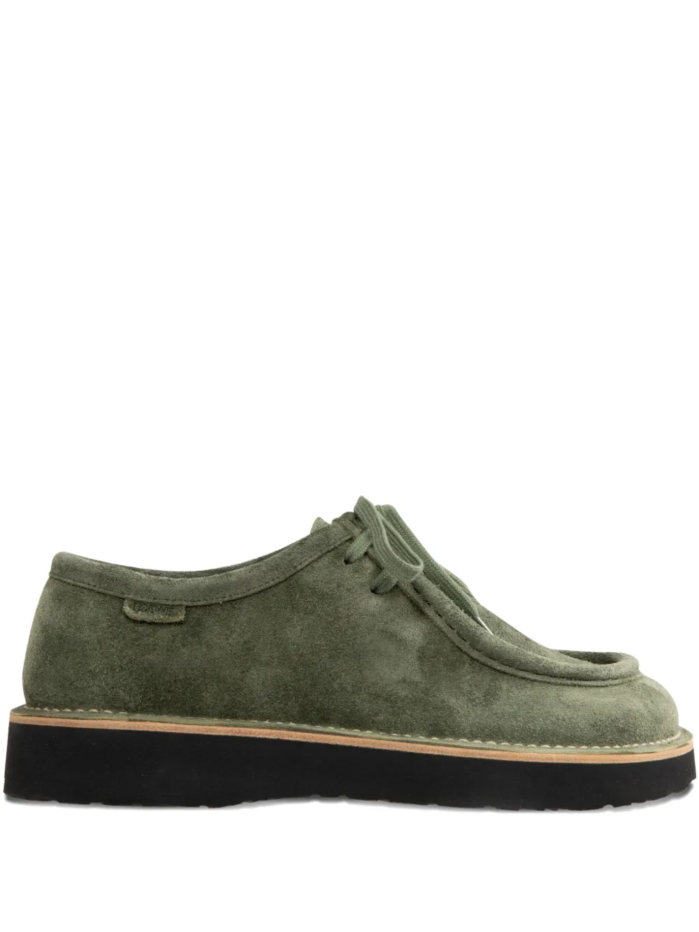 LOEWE lace-up suede derby shoes Green