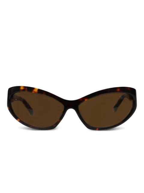 Vaquera lentes de sol con armazón geométrica estilo carey