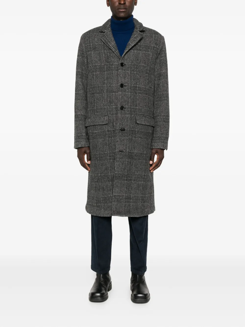 SAMSOE SAMSOE checked-pattern single-breasted coat | Single Breasted Coats | Image 2