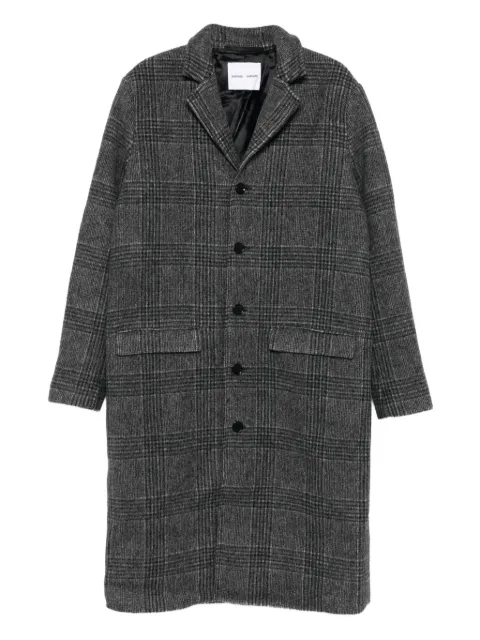 SAMSOE SAMSOE checked-pattern single-breasted coat
