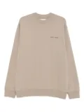 SAMSOE SAMSOE crew-neck logo sweatshirt - Neutrals