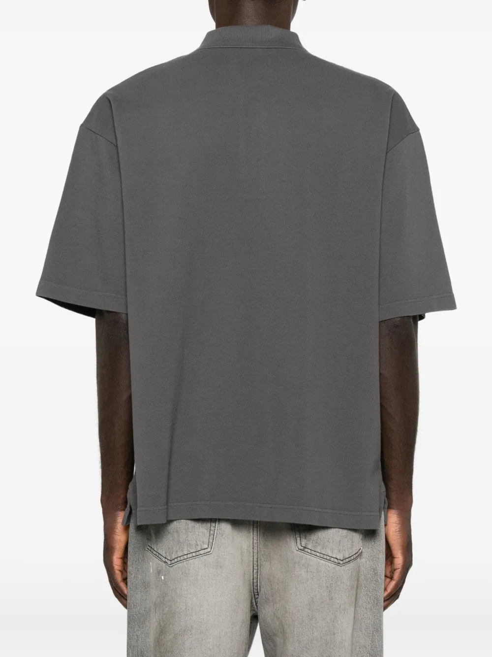 Maison Kitsuné Poloshirt met geborduurde vossenkop Grijs