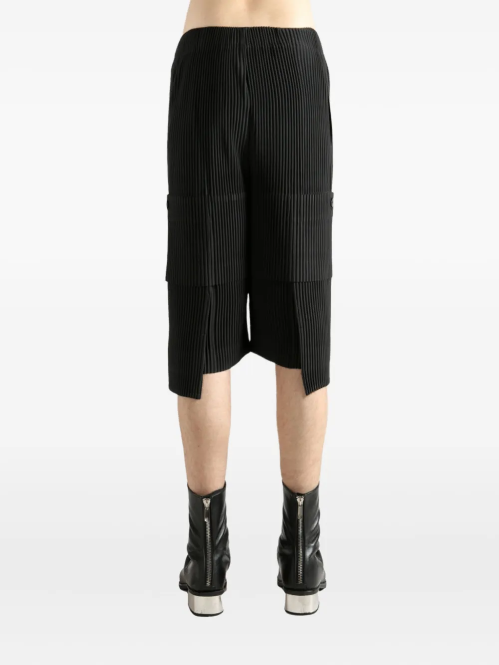 Issey Miyake Pleated Multi-pocket Trousers In Black