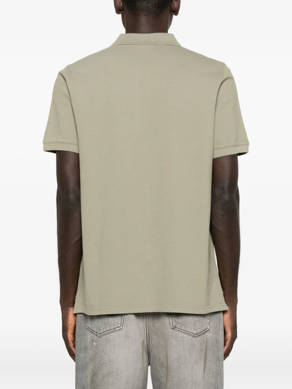 Maison Kitsuné Poloshirt met geborduurde vossenkop Groen