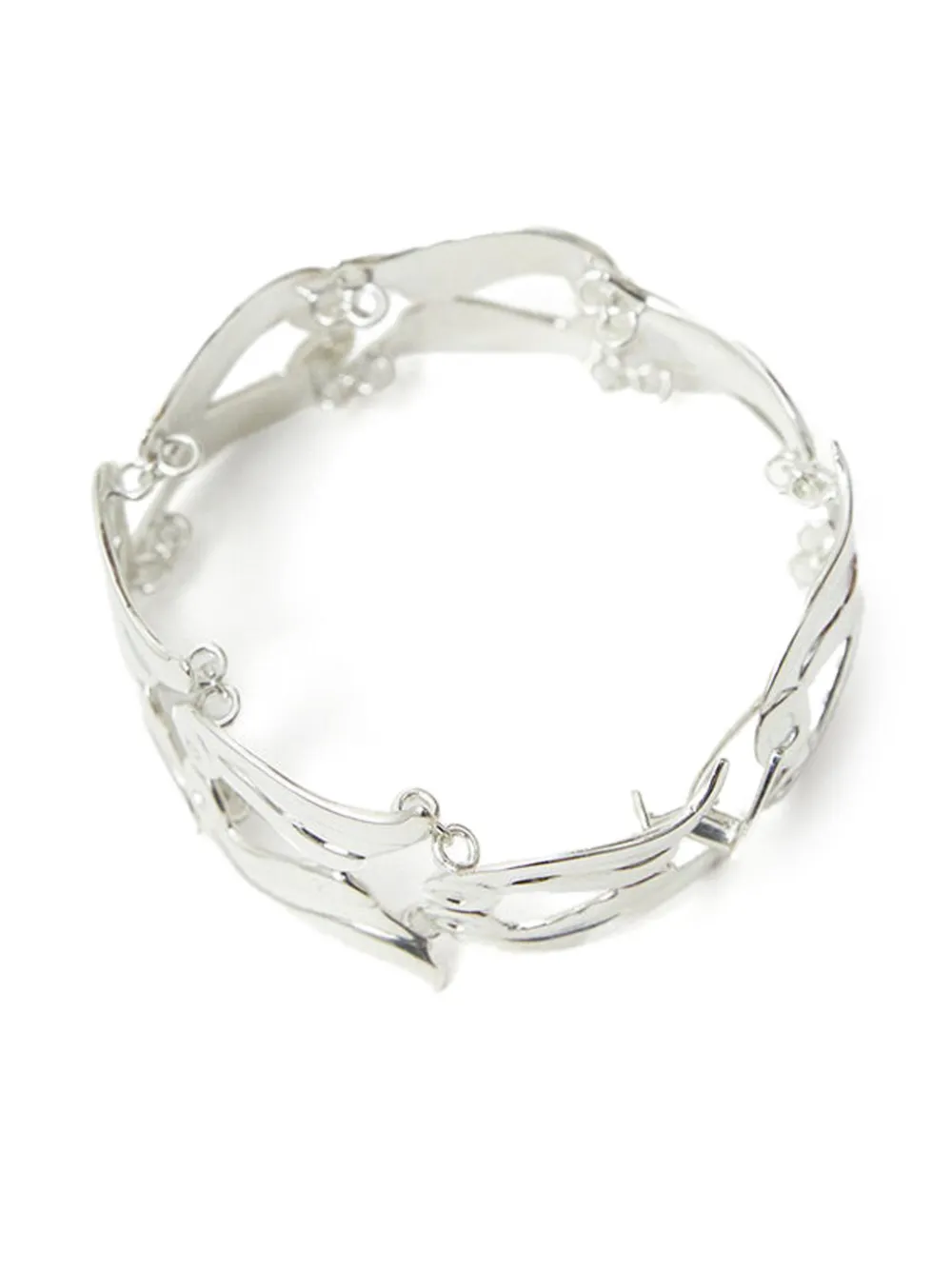 Santangelo Schakelarmband met design - Zilver