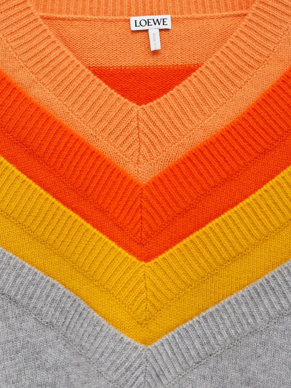 Loewe Layered Wool-blend Sweater In Gray