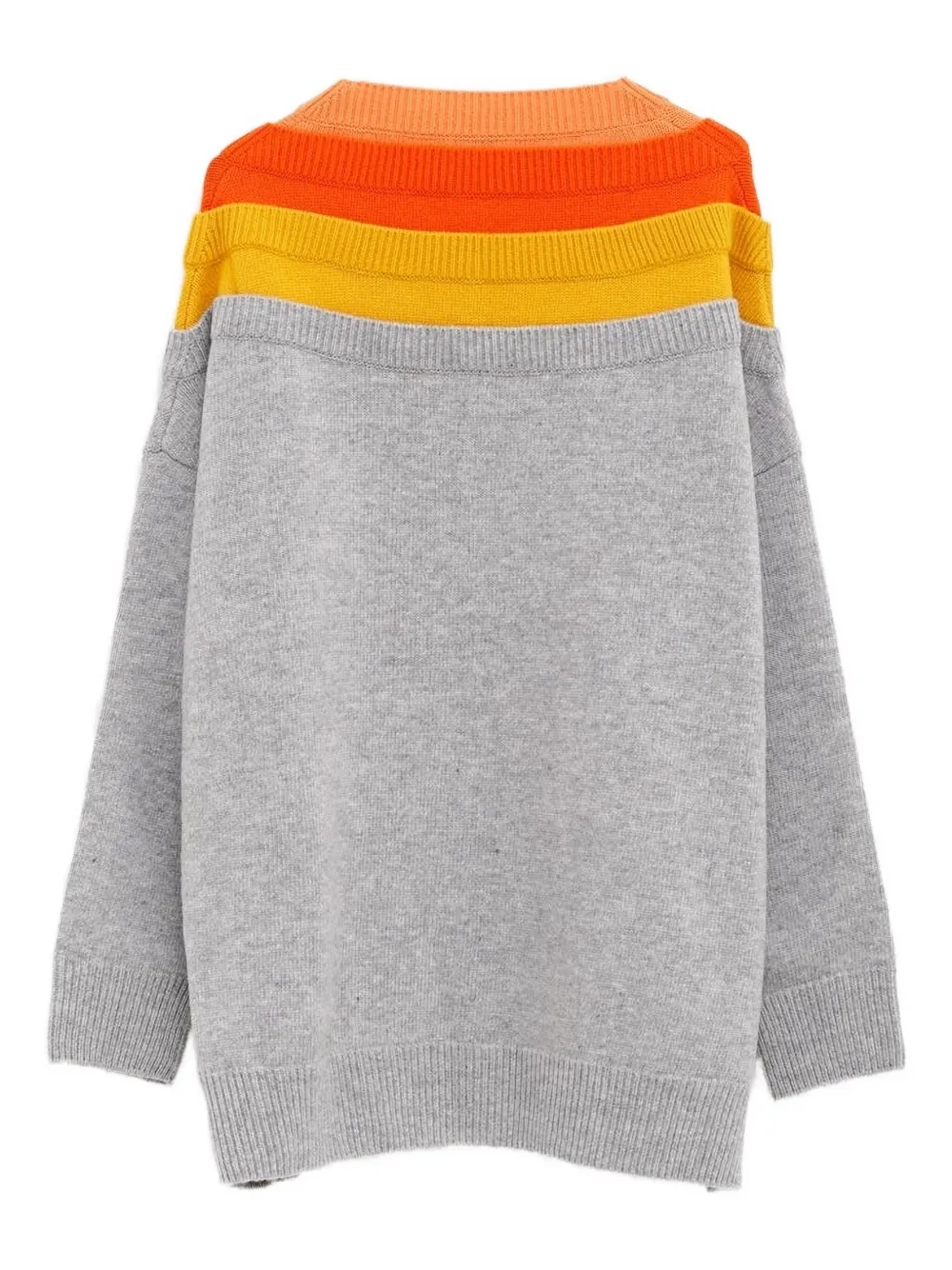 Loewe Layered Wool-blend Sweater In Gray