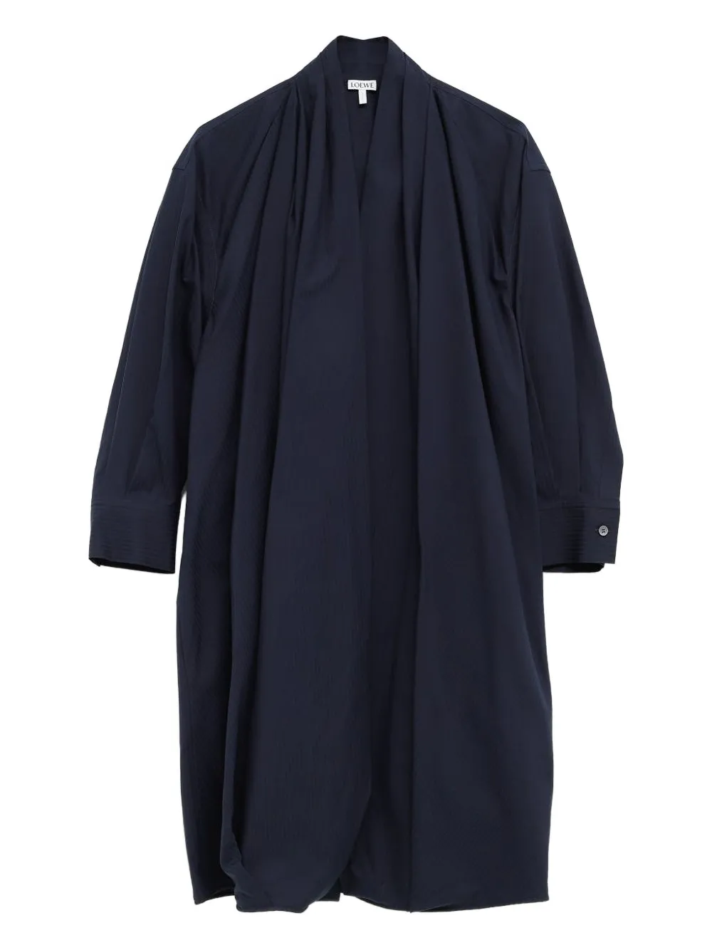 LOEWE pinstripe draped dress | Blue | Image 1