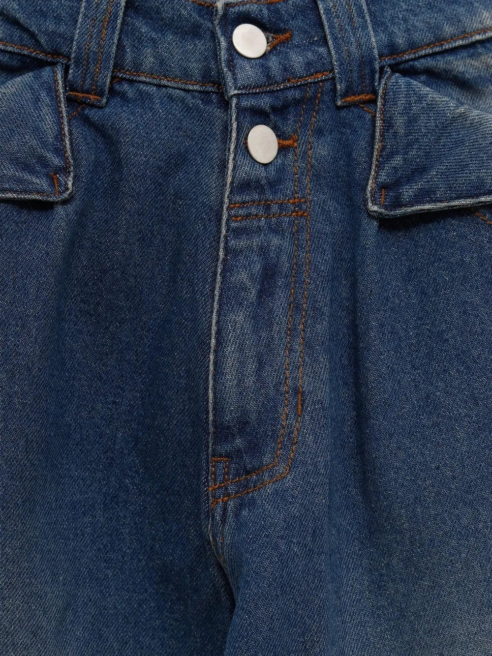 Gimaguas Button-fly Pocket Jeans In Blue
