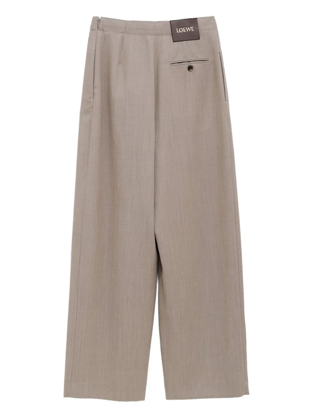 LOEWE Plooibroek met ceintuur - Beige