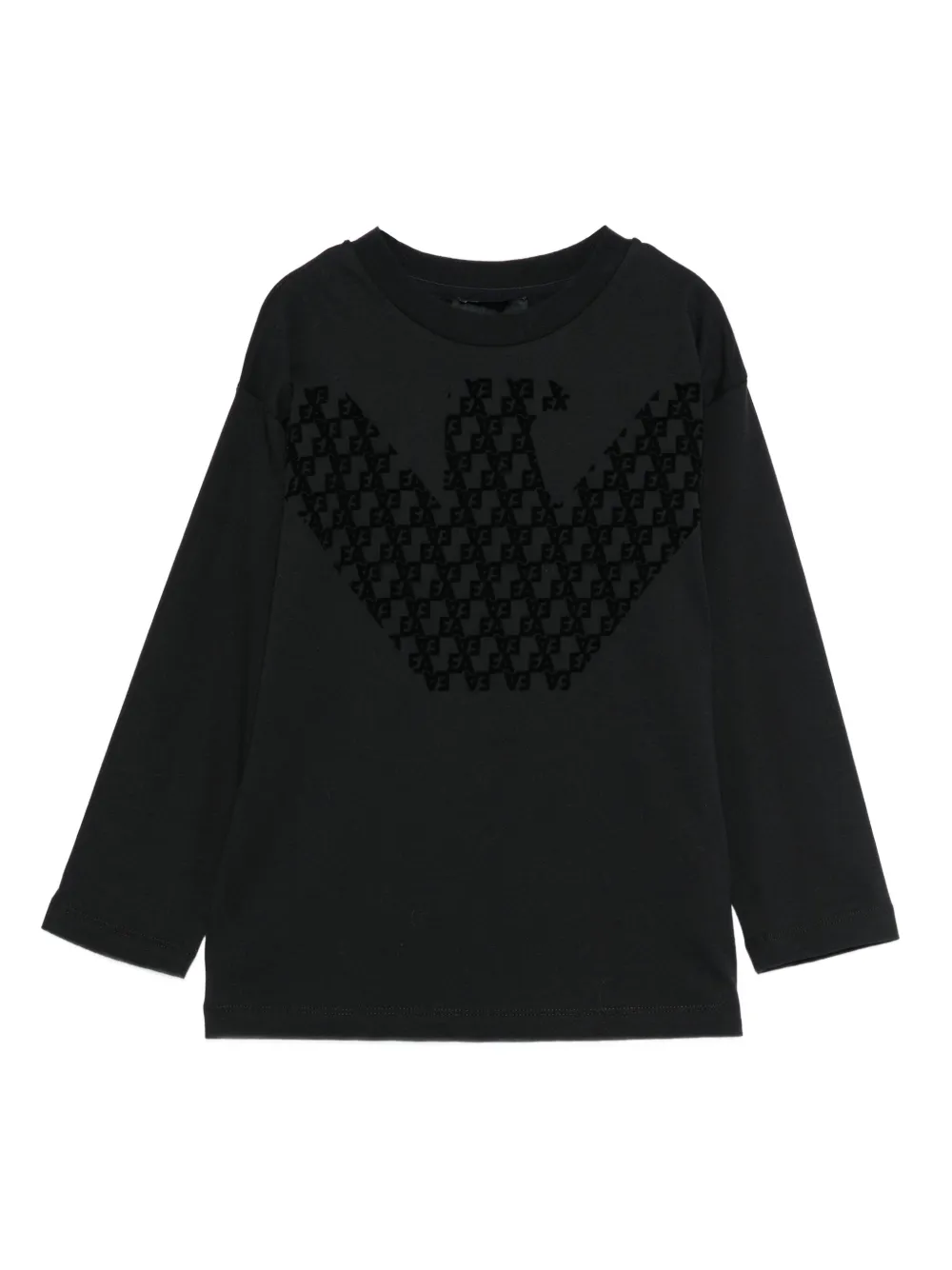 Emporio Armani Kids eagle-logo long-sleeve top | Blue | Image 1
