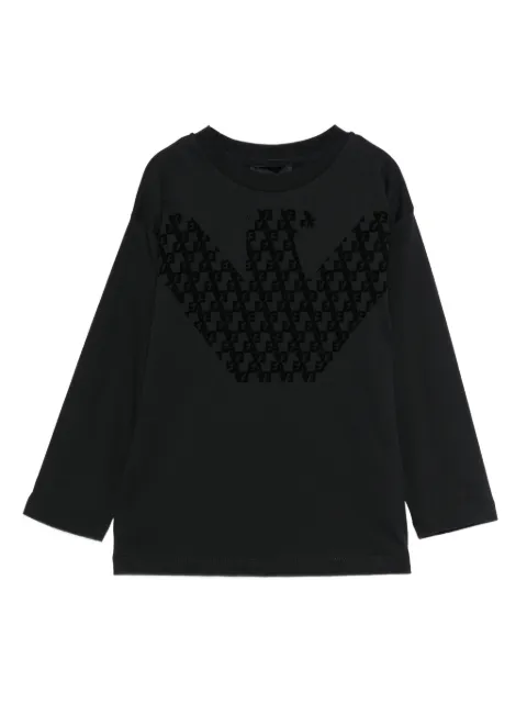 Emporio Armani Kids eagle-logo long-sleeve top