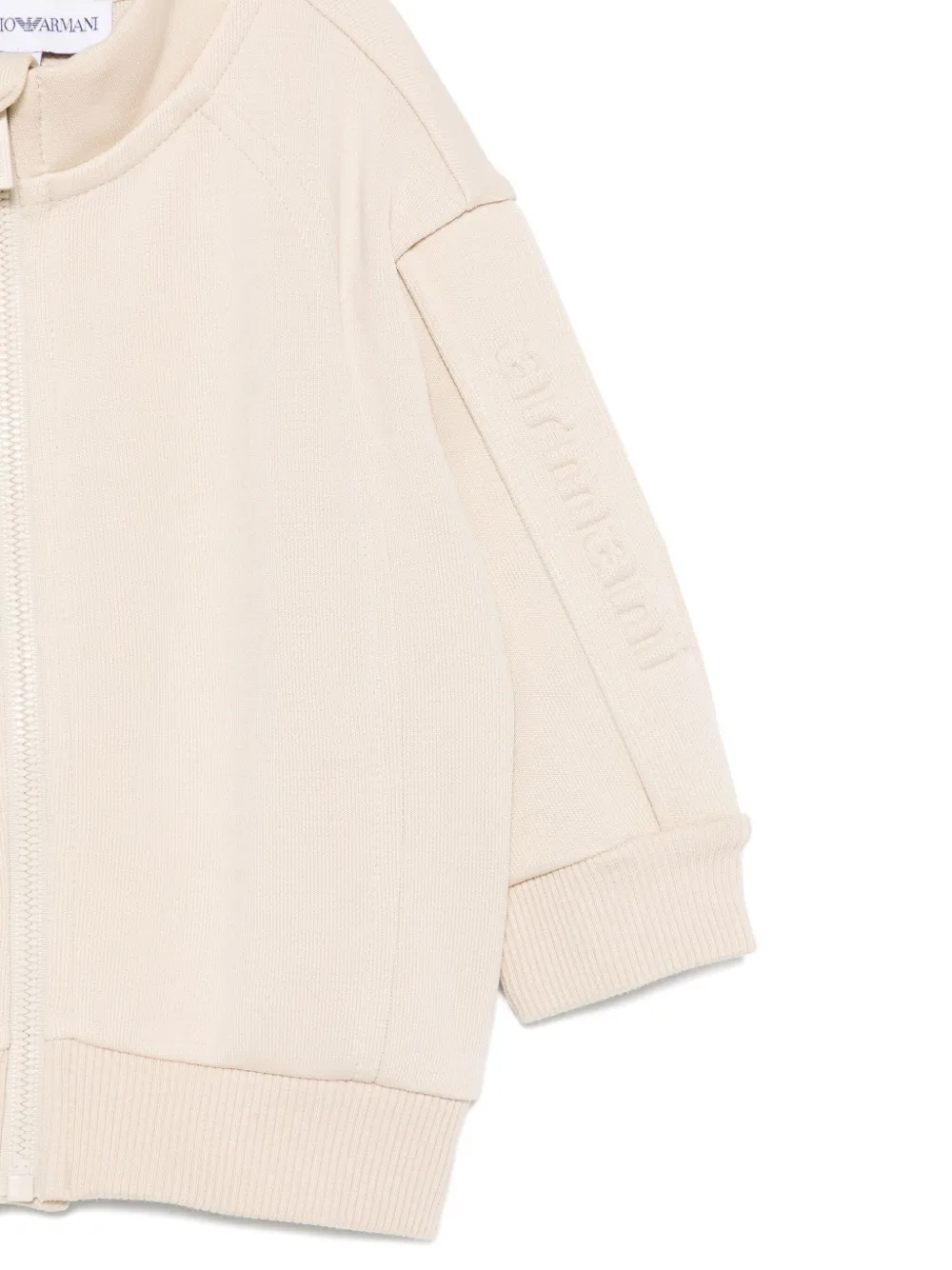 Emporio Armani Kids Sweater met logo-reliëf Beige