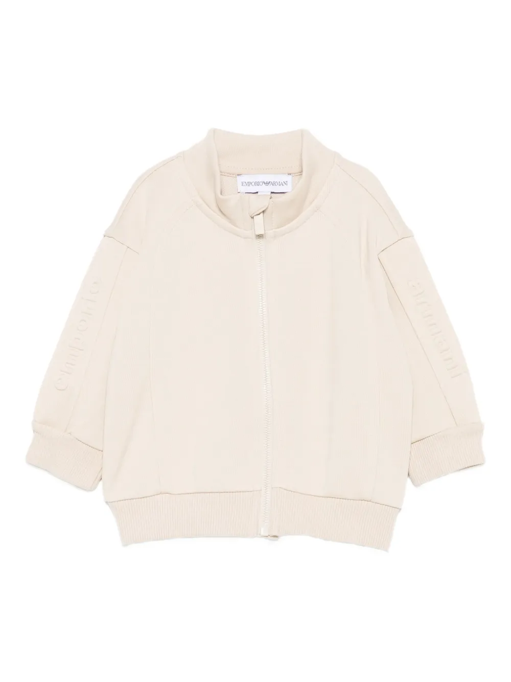 Emporio Armani Kids embossed-logo sweatshirt | Neutrals | Image 1