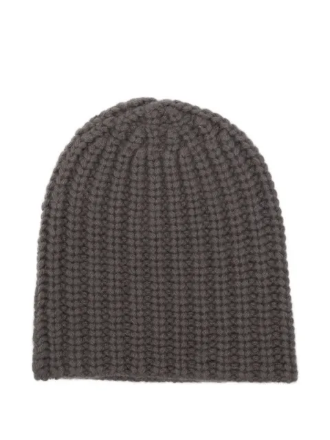 Liska ribbed cashmere beanie hat 