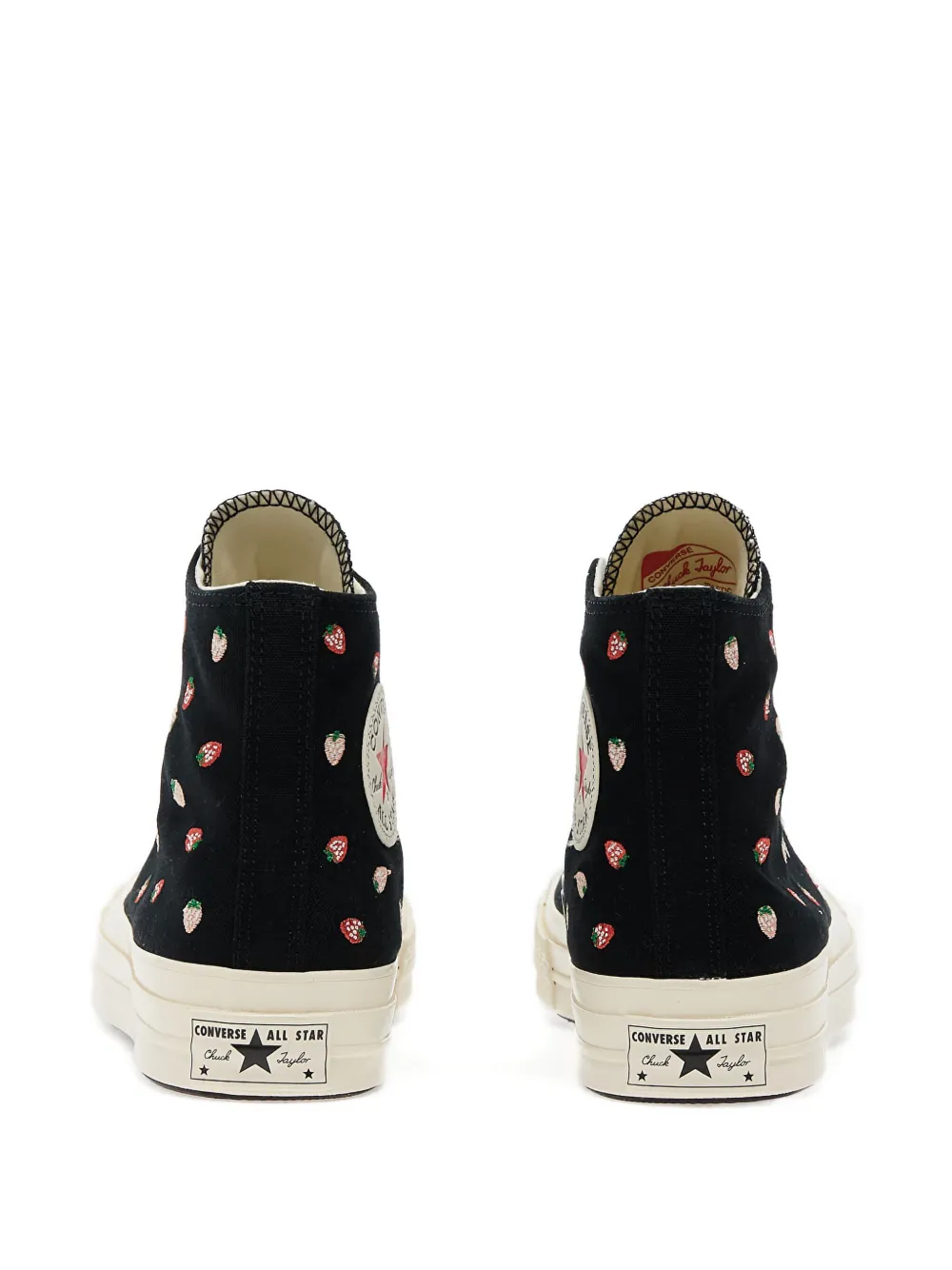 Converse strawberry-embroidered sneakers Black