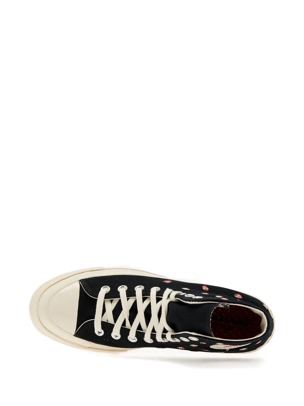 Converse strawberry-embroidered sneakers Black