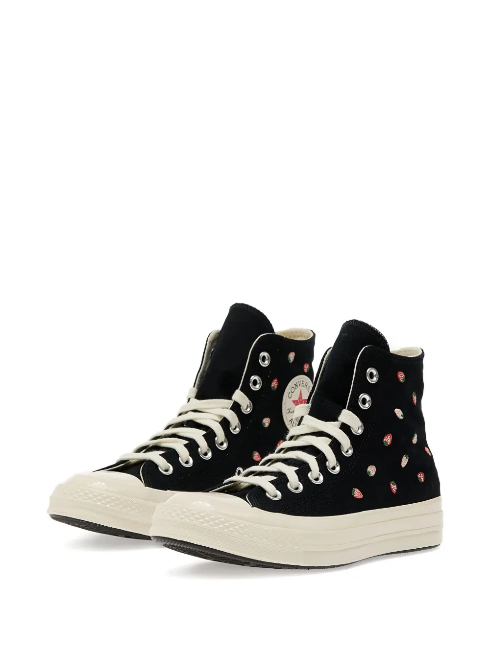 Converse strawberry-embroidered sneakers Black