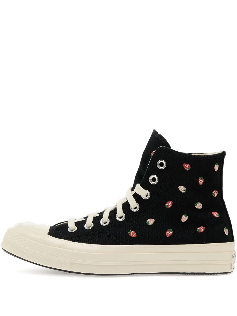 Converse strawberry-embroidered sneakers Black