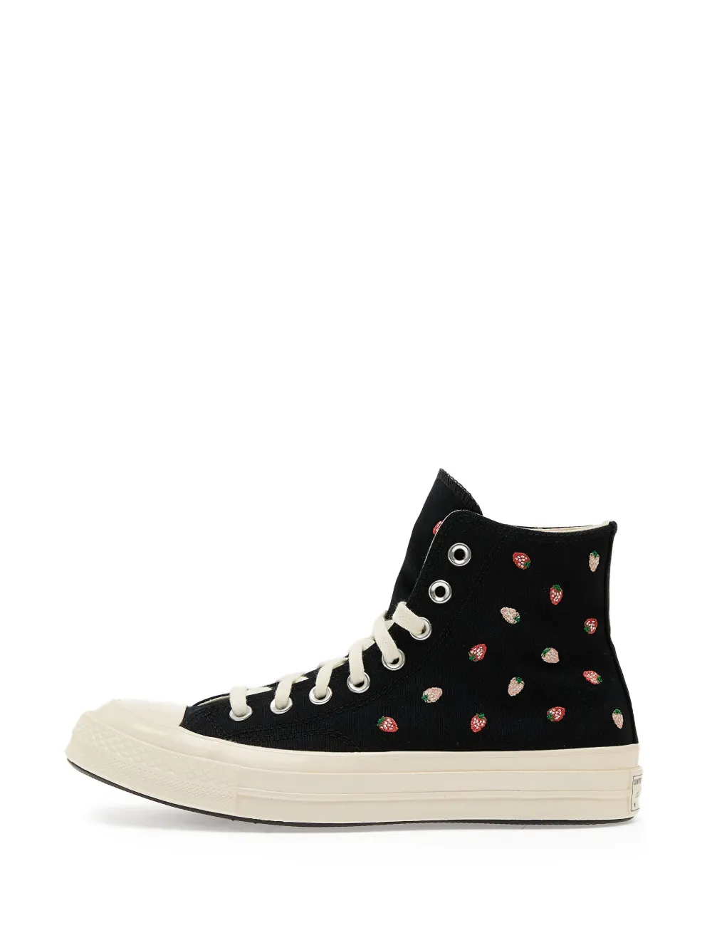Converse strawberry-embroidered sneakers Black