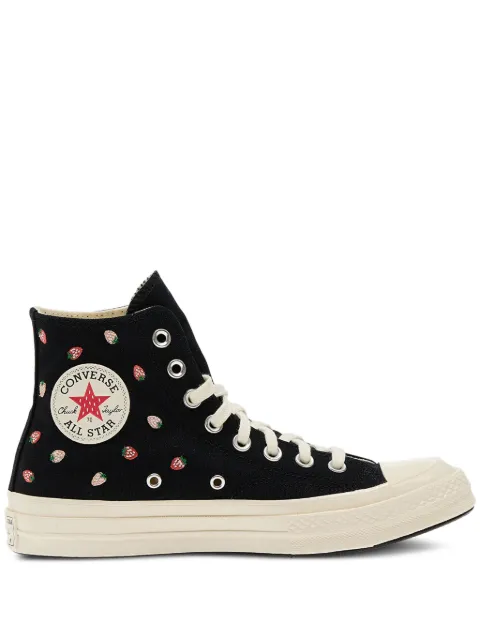 Converse strawberry-embroidered sneakers
