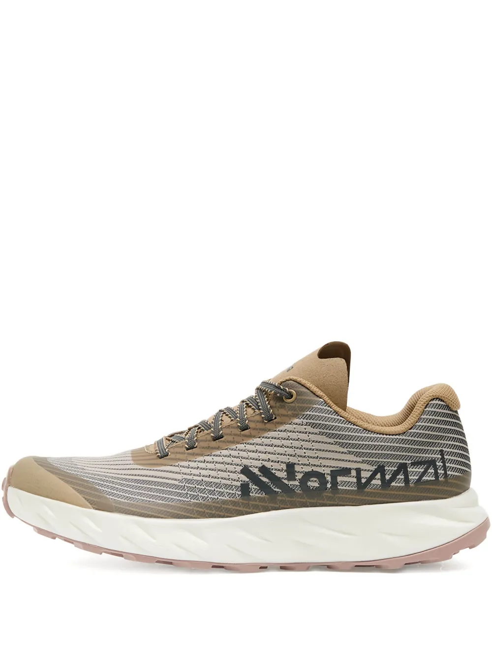 NNORMAL textured lace-up sneakers Neutrals