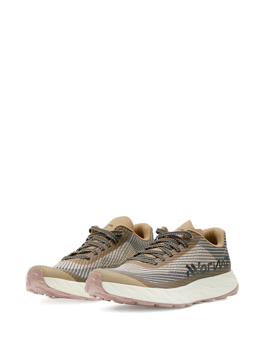 NNORMAL textured lace-up sneakers Neutrals