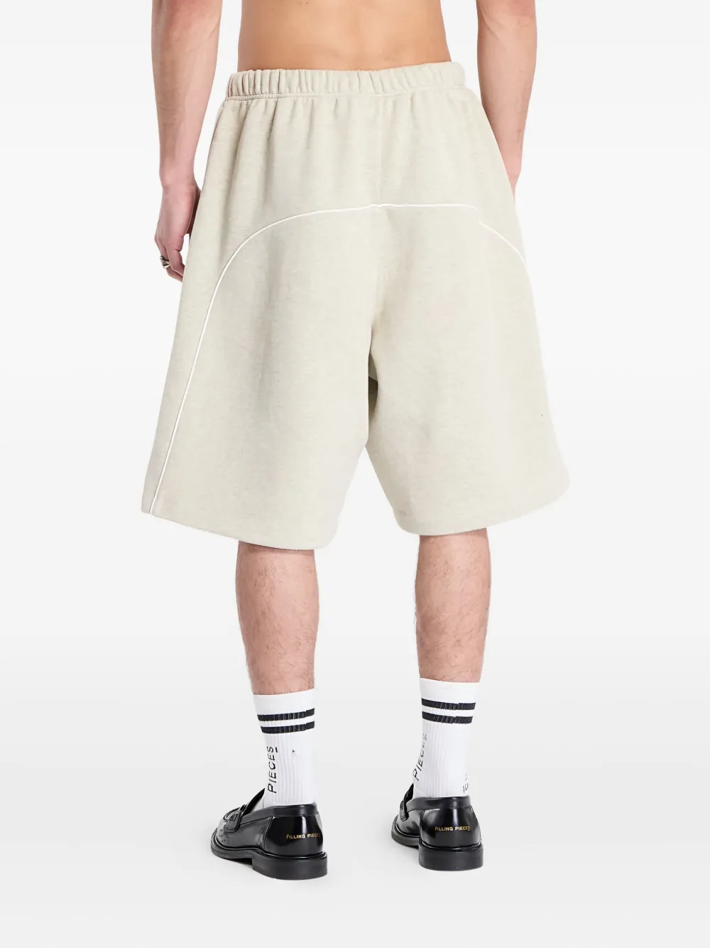 Essentials Embroidered-logo Shorts In Neutral