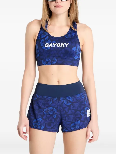SAYSKY floral-print racer-back sports bra
