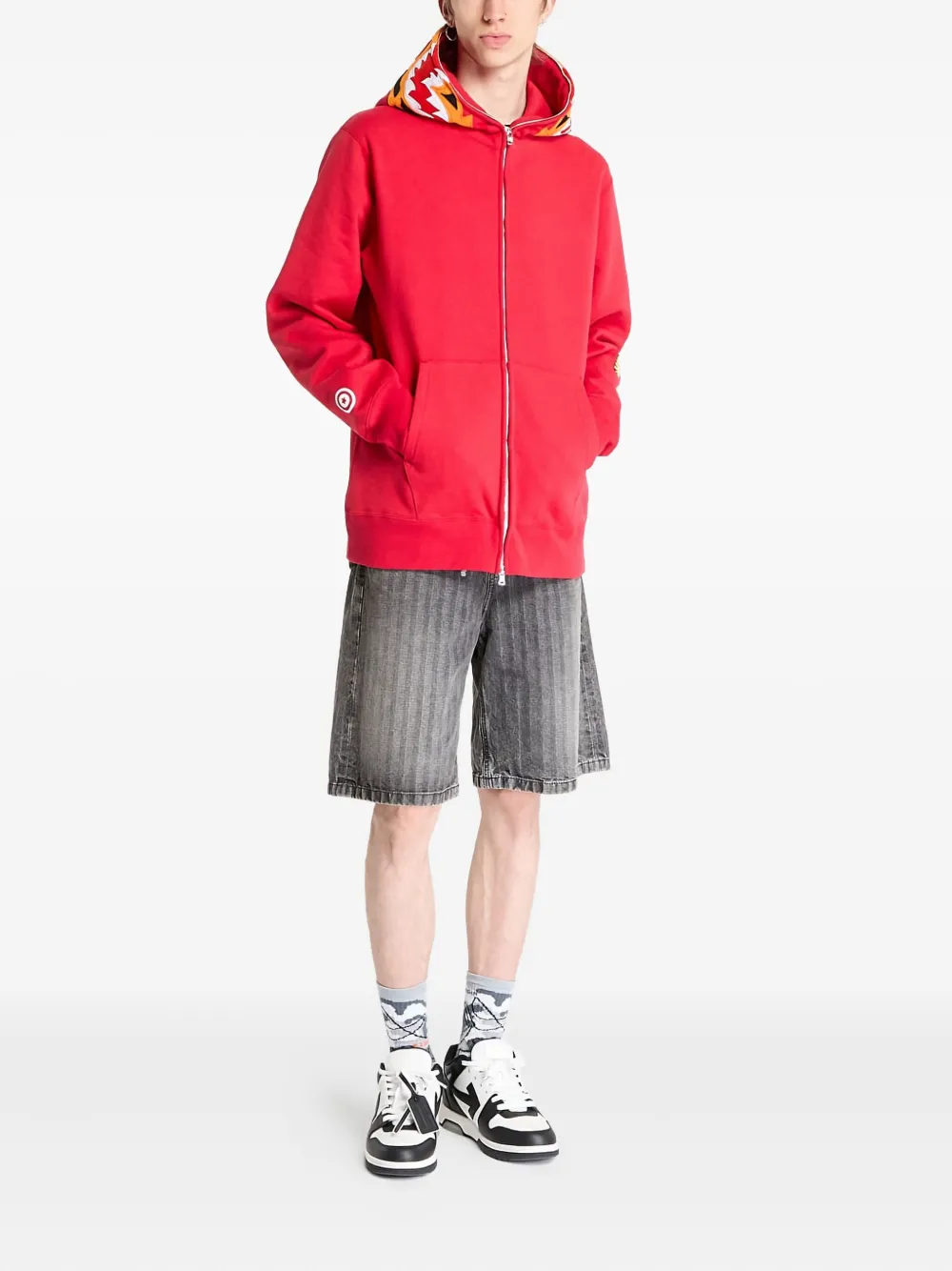 A BATHING APE® tiger-embroidered zip-up hoodie | Hoodies | Image 2