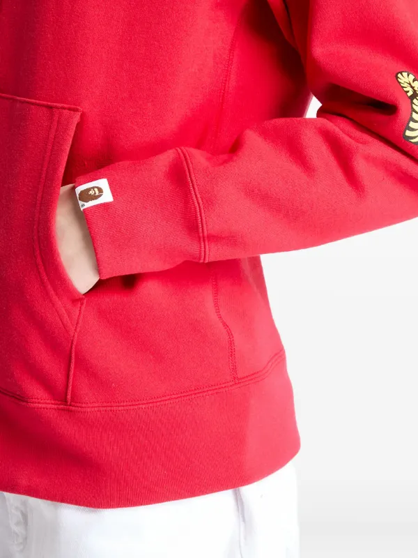 A BATHING APE® タイガー ジップアップパーカー | レッド