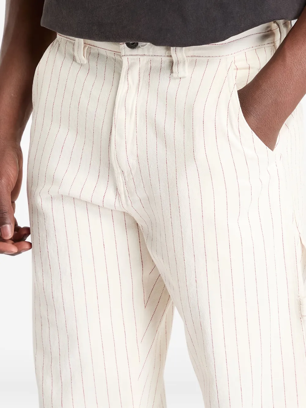 DICKIES Broek met krijtstreep Beige