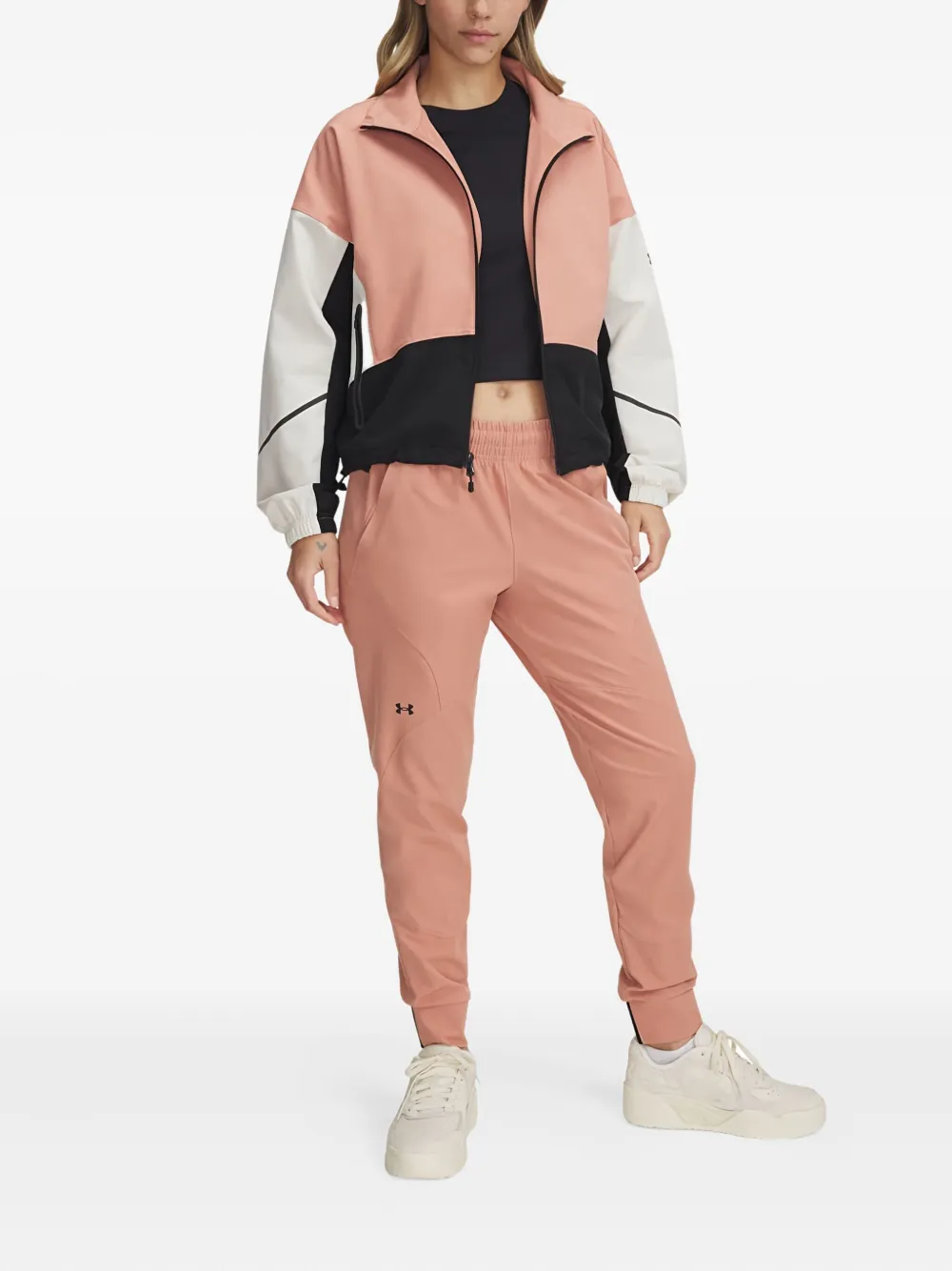 Under Armour panelled elasticated-cuff track pants - Roze
