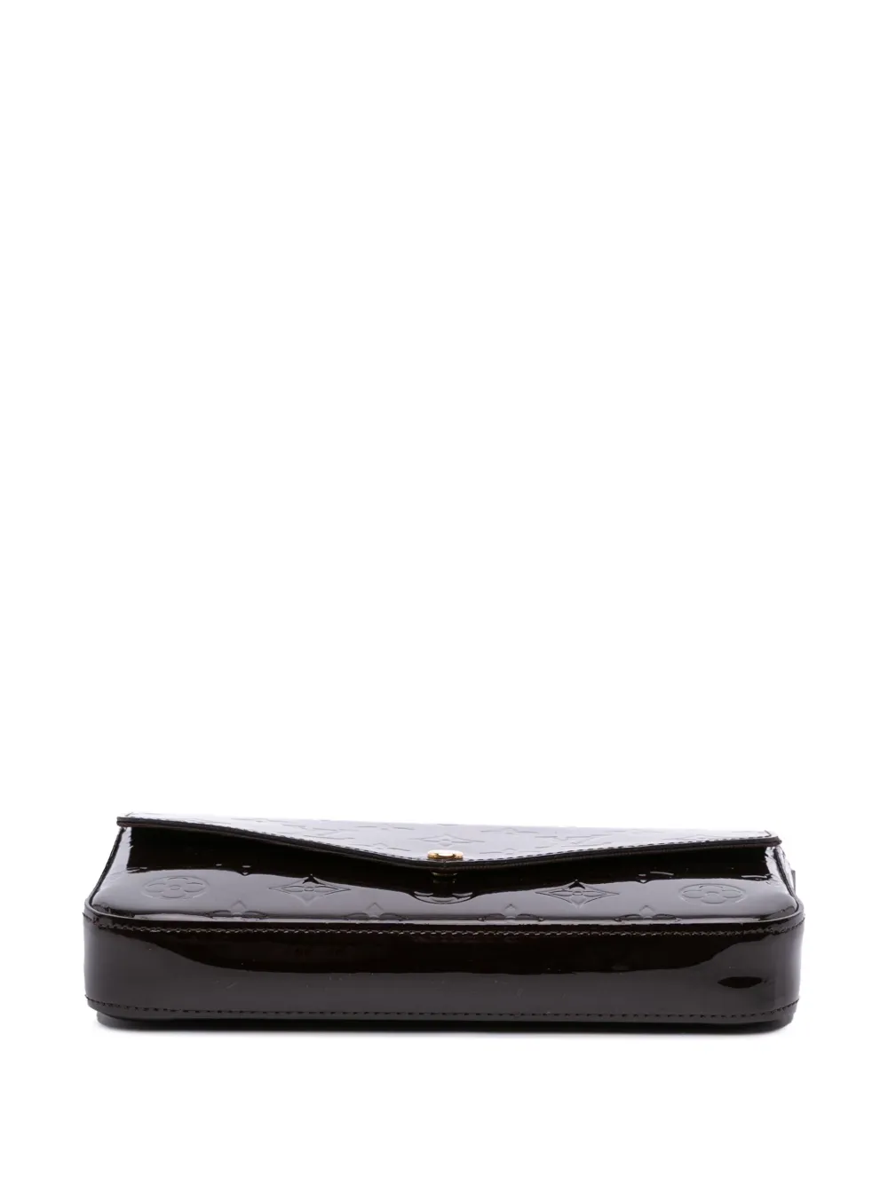 Pre-owned Louis Vuitton 2021-2025 Monogram Vernis Pochette Felicie Crossbody Bag In Purple