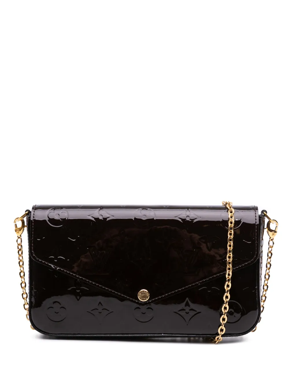 Louis Vuitton Pre-Owned 2021-2025 モノグラム ヴェルニ ポシェット フェリーチェ ショルダーバッグ - Louis Vuitton Pre-Owned 2021-2025 モノグラム ヴェルニ ポシェット フェリーチェ ショルダーバッグ -