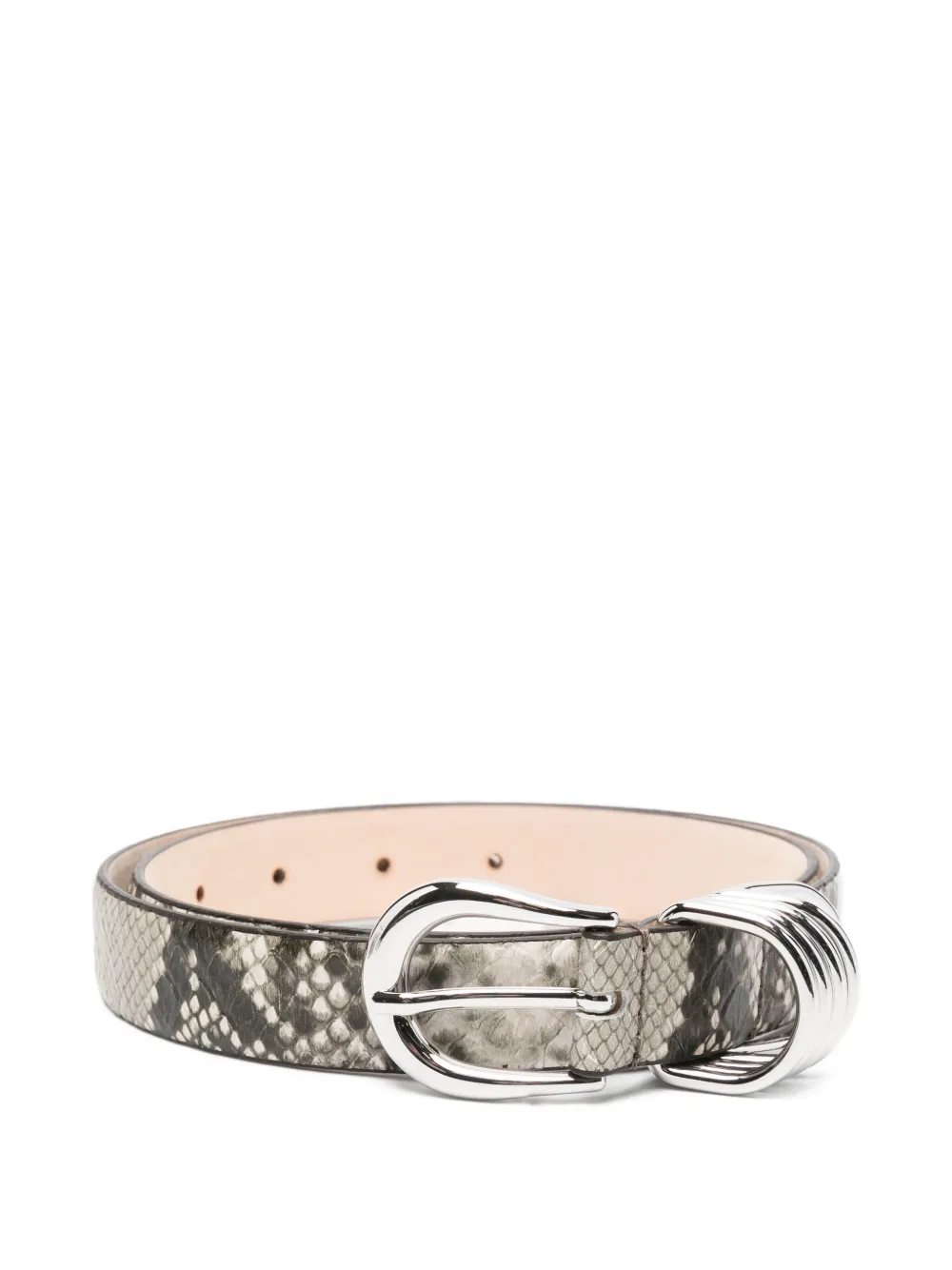 Déhanche Hollyhock snakeskin-print belt | Neutrals | Image 1