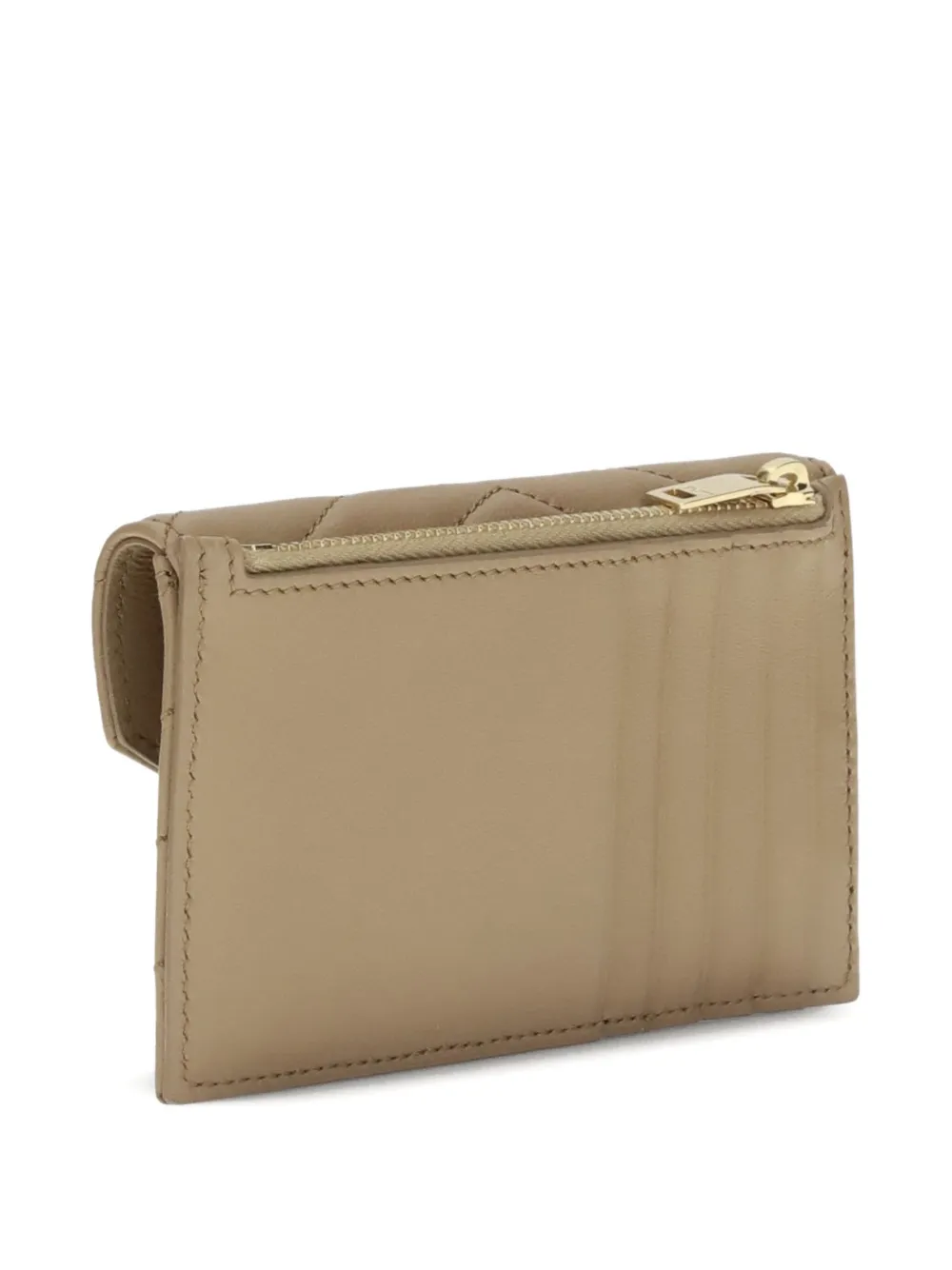 Saint Laurent quilted logo wallet - Beige