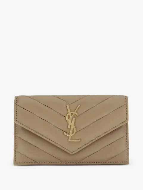 quilted logo wallet