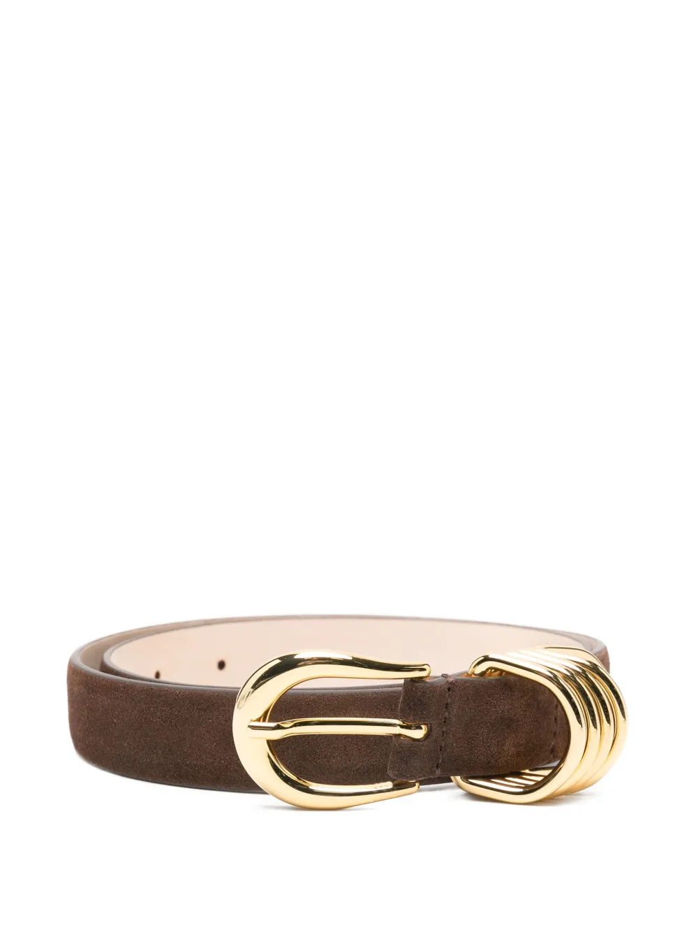 Déhanche buckled suede belt | Brown | Image 1