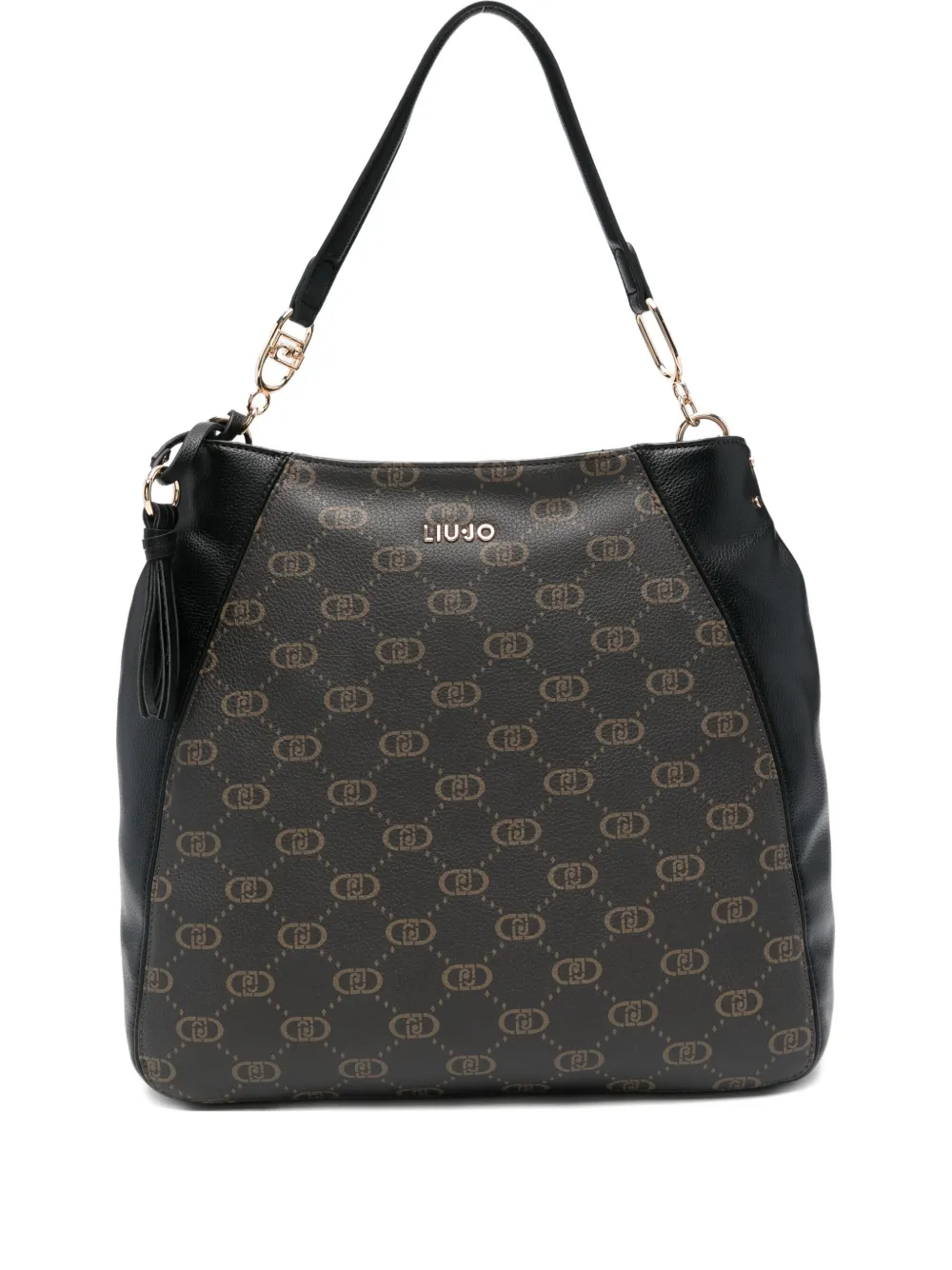 Liu •jo Logo-plaque Tote Bag In Black