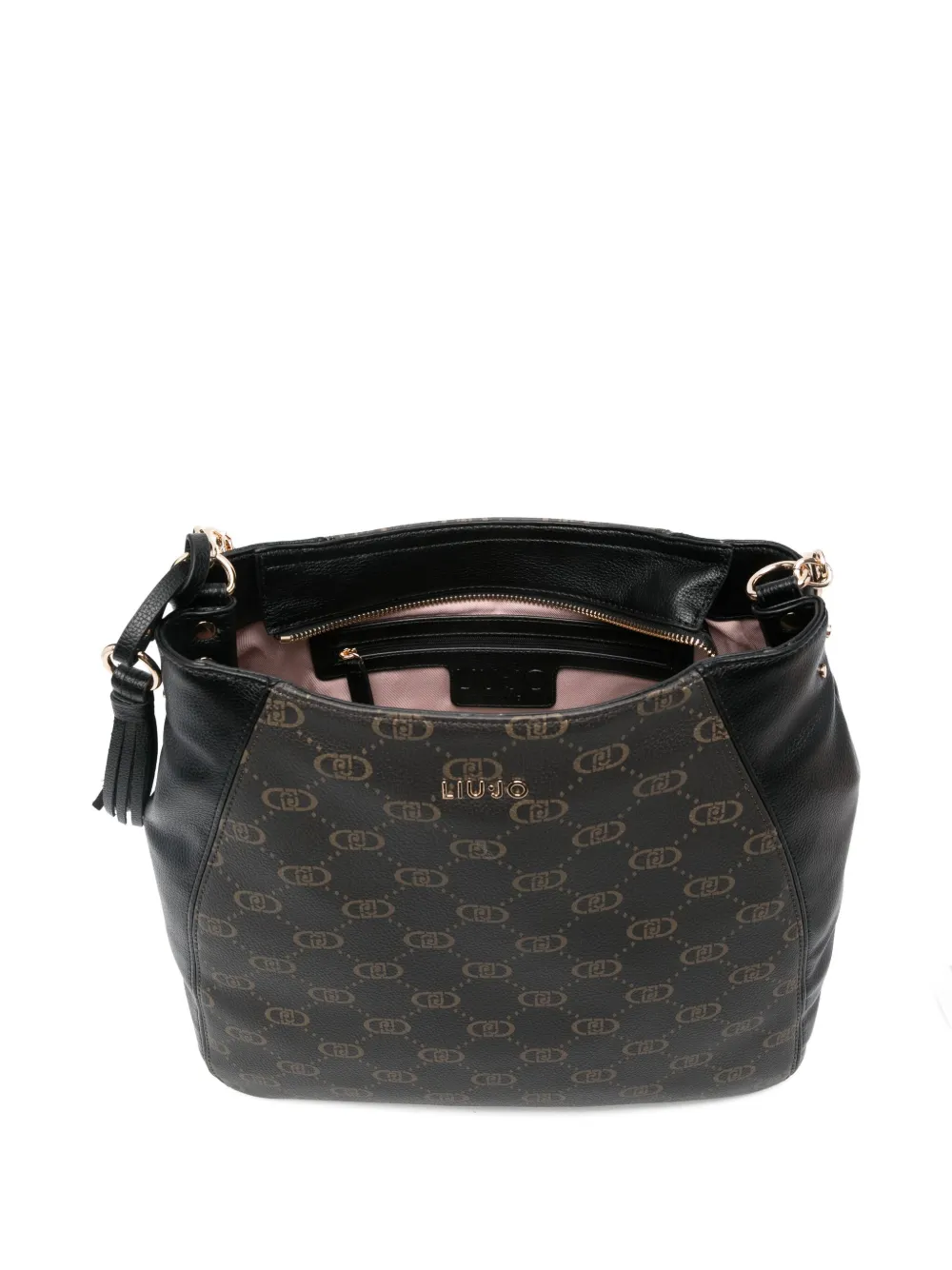 Liu •jo Logo-plaque Tote Bag In Black
