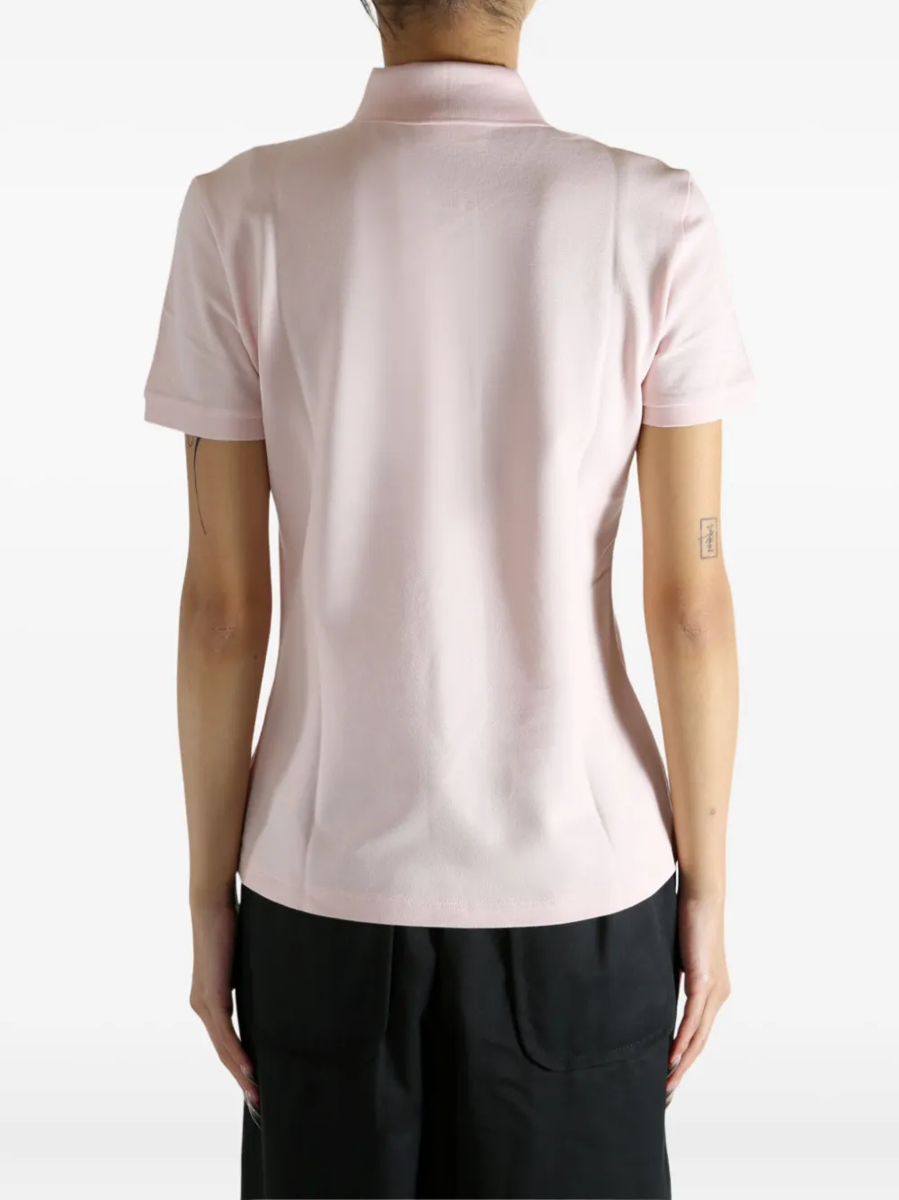 Lacoste embroidered-logo polo shirt Roze