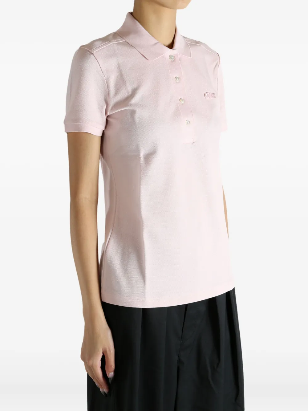 Lacoste embroidered-logo polo shirt Roze