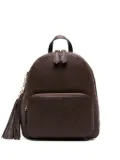 LIU JO embossed-logo backpack - Brown