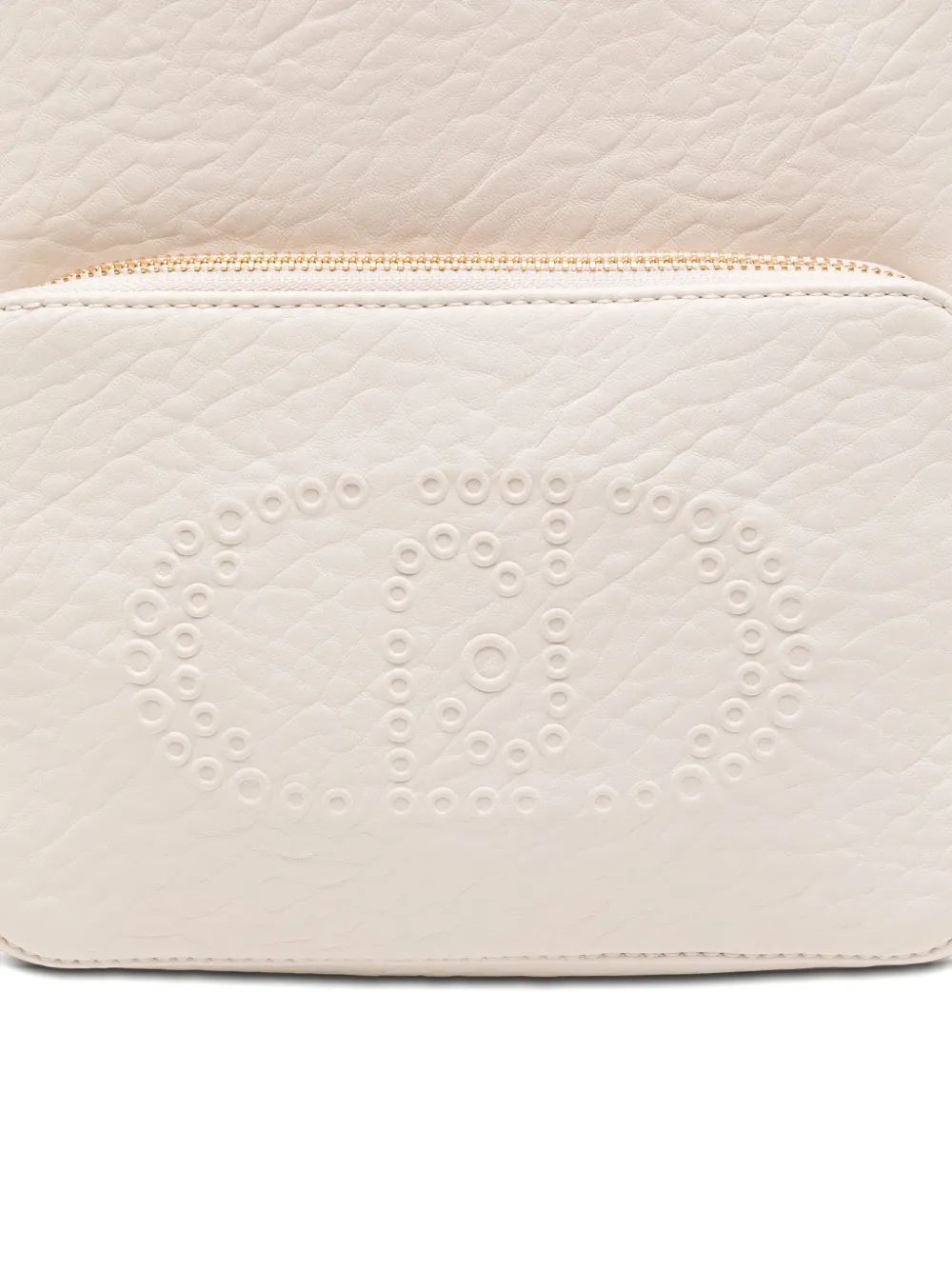 Liu •jo Embossed-logo Tassel Backpack In White