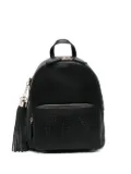 LIU JO embossed-logo tassel backpack - Black