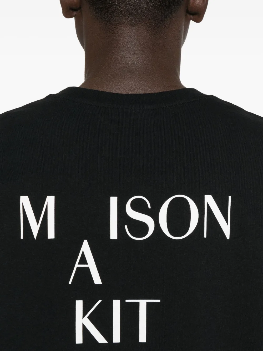 Maison Kitsuné T-shirt met logopatch Zwart