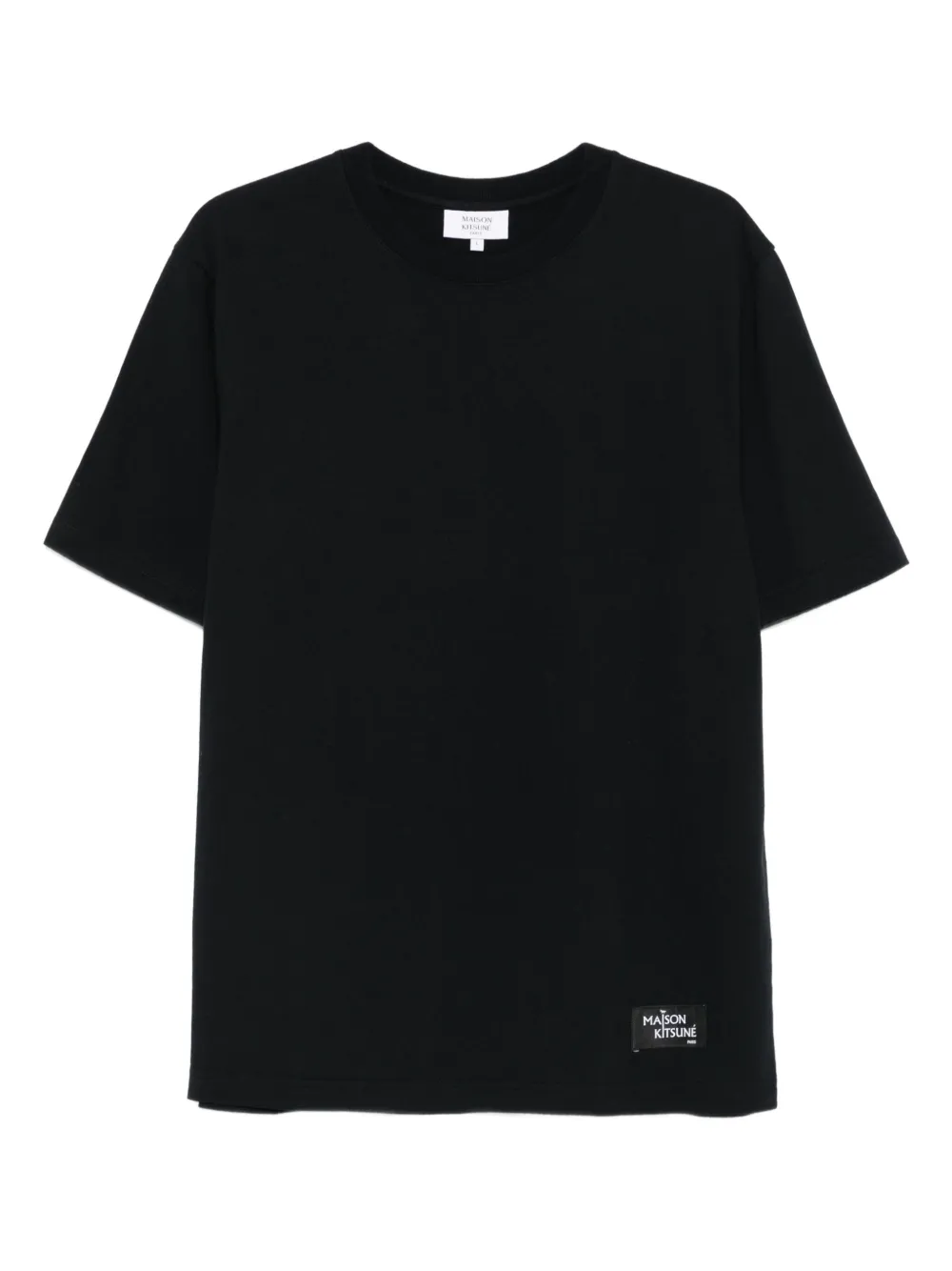 Maison Kitsuné logo-patch T-shirt | Black | Image 1